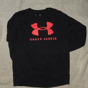 Under Armour Black Sweatshirt with Red Logo